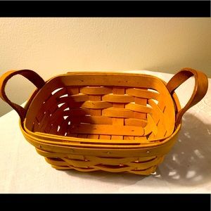 Longaberger Basket with Leather Handles